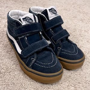 Vans Old Skool Hi Top Blue Denim Sneakers Kids Size 3